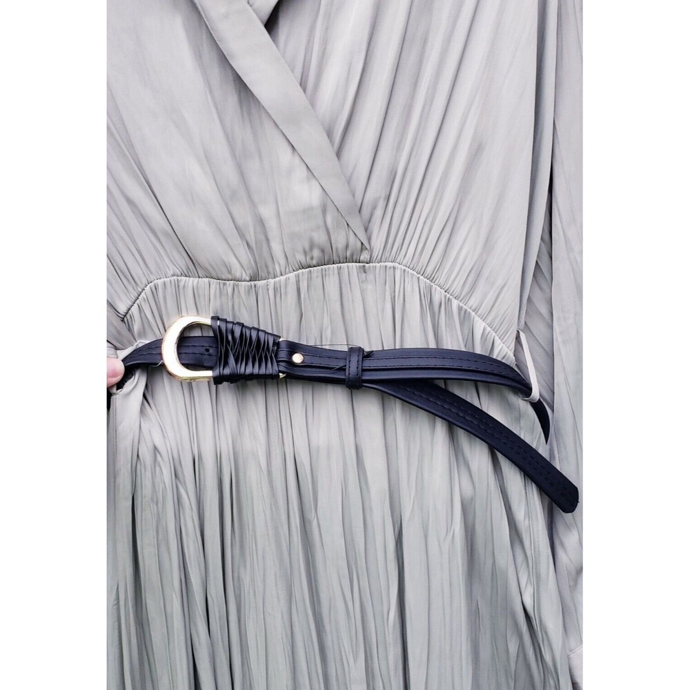 Joie Women Sage Green Long Sleeve Collared Belted Relaxed Jumpsuit Sz S - Picture 8 of 11